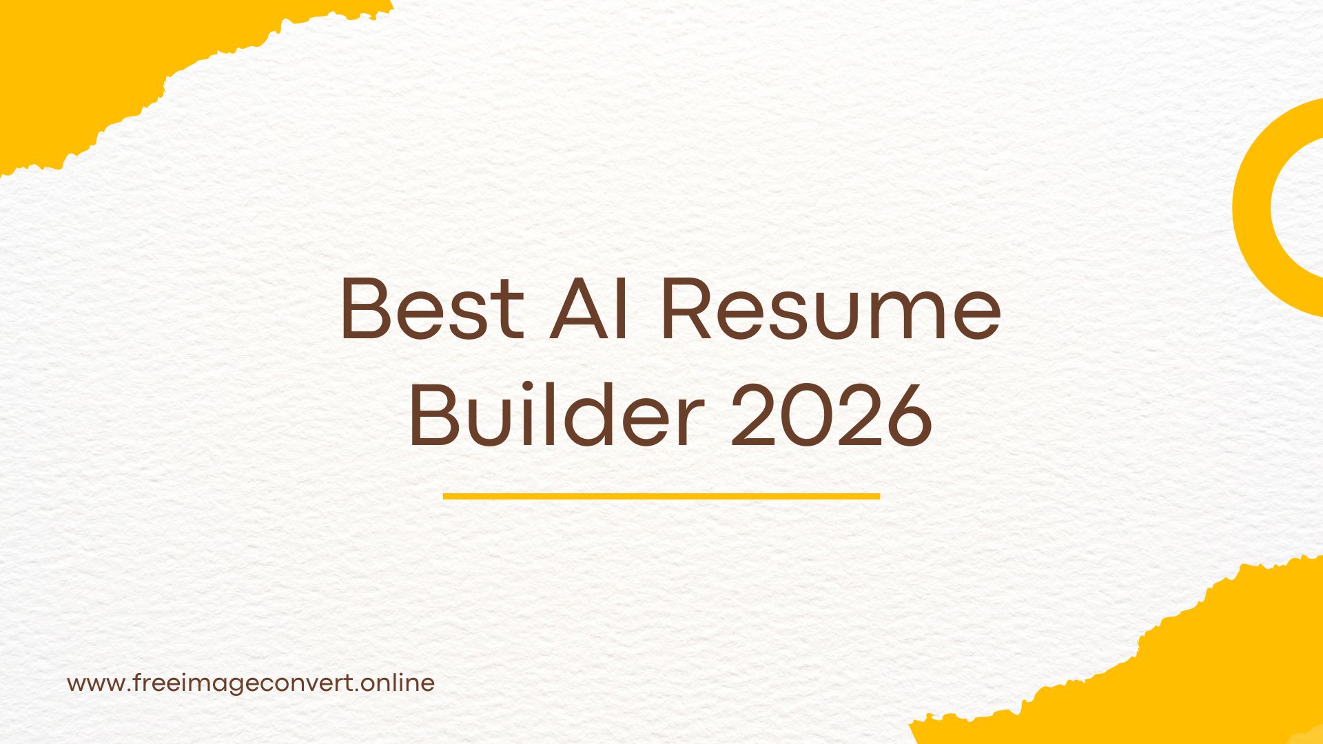 Best AI Resume Builder 2026